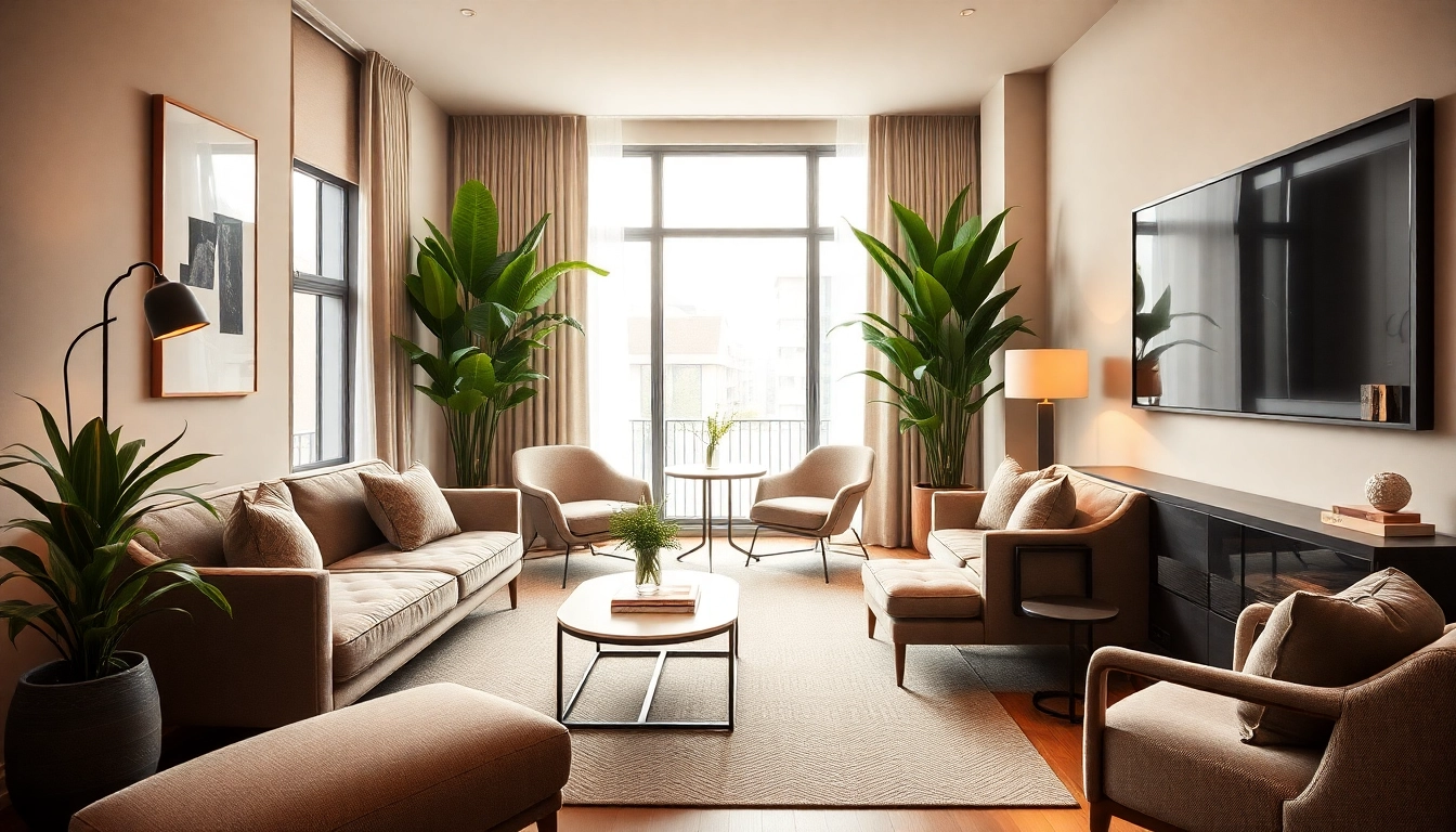 Experience the elegance of Bloomsbury Residences with a cozy and stylish interior showcasing modern decor.