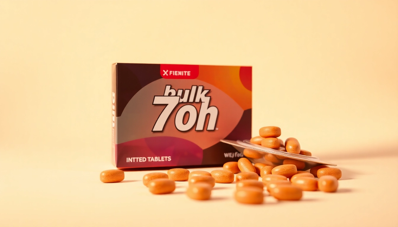 Showcase Bulk 7oh tablets in elegant packaging to illustrate quality and accessibility.