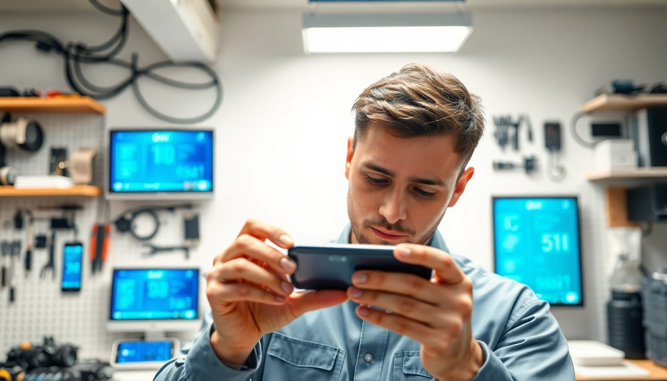 Servizio professionale di Torino riparazione cellulari in un negozio di riparazione luminoso