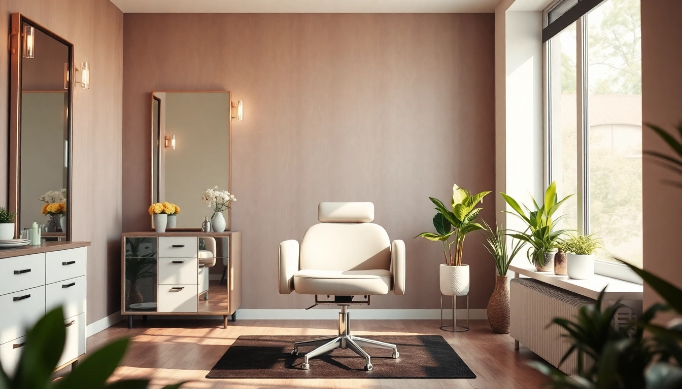 Bequemer kosmetik stuhl für Schönheitssalon in modernem Ambiente