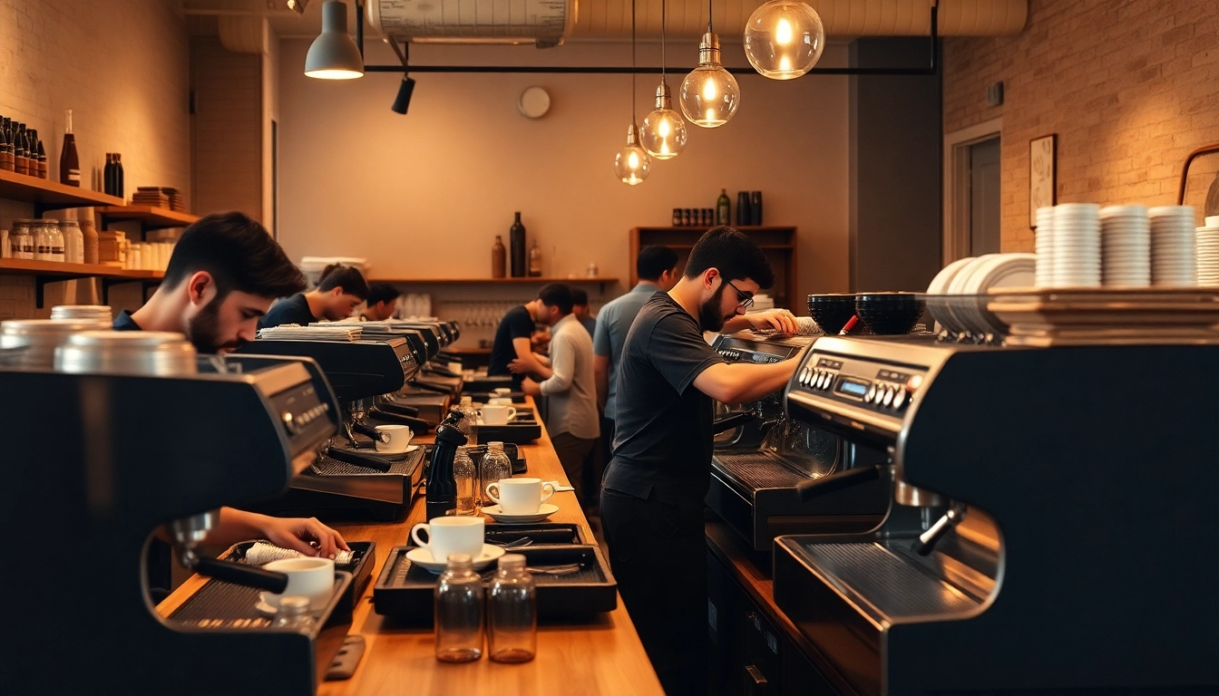 Optimize Cimbali service technique with expert technicians repairing espresso machines.