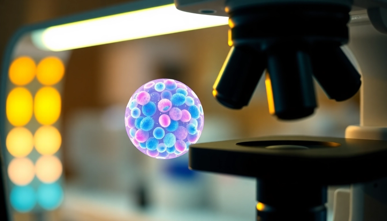 Analyze all check for pluripotent stem cells in bright lab through microscope
