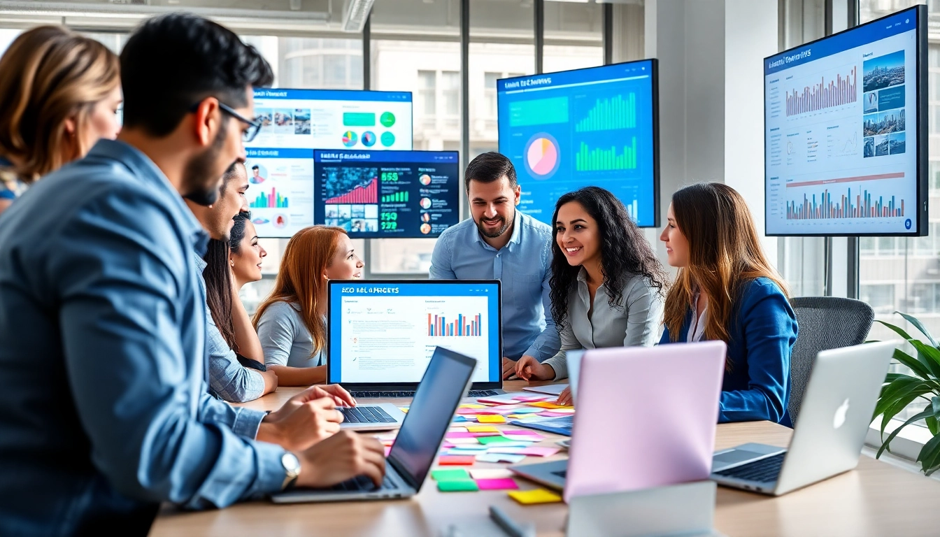 Showcasing a team designing innovative solutions for website design and seo companies.