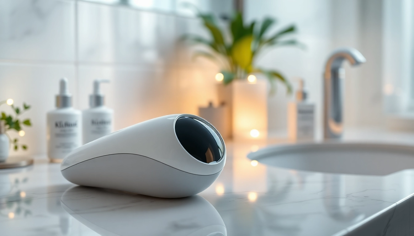 Read reviews of quasar md reviews skin therapy device in bright bathroom setting