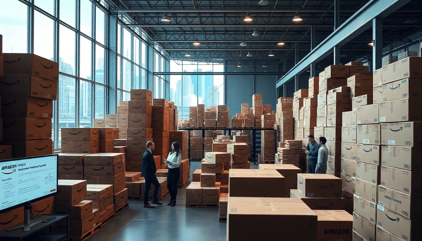 Optimize your fba wholesale strategy with a visual of an energetic online distribution center.